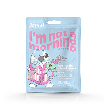 MAD BEAUTY Stitch amper antioxidačná textilná maska ​​na tvár 25 ml (Detská dekoratívna kozmetika a parfumy) - Rozjasňujúce, Čistiace, Zvláčňujúci