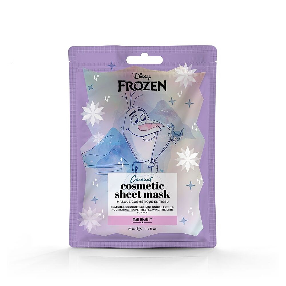 E-shop MAD BEAUTY Frozen Olaf rozjasňujúca a hydratačná textilná maska ​​25ml