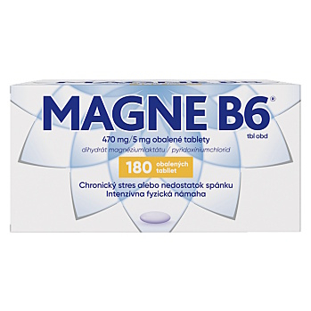 MAGNE B6 470mg/5mg 180 tabliet (Na stres a úzkosť)