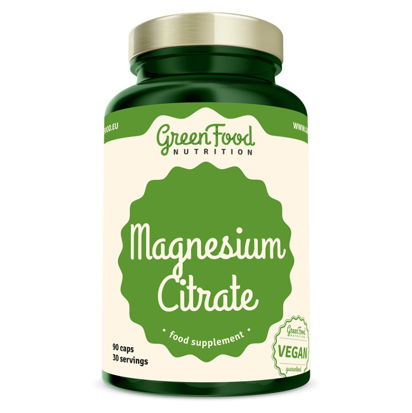 GreenFood Nutrition Magnesium Citrate podpora spánku a regenerácie 90 cps kúpite na Mojalekaren.sk
