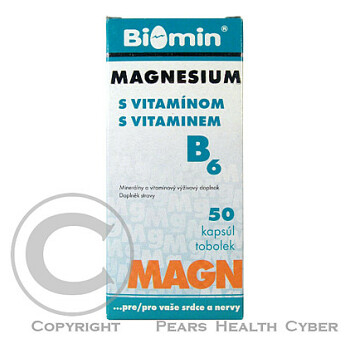 BIOMIN Magnesium s vitamínom B6 - 50 kapsúl