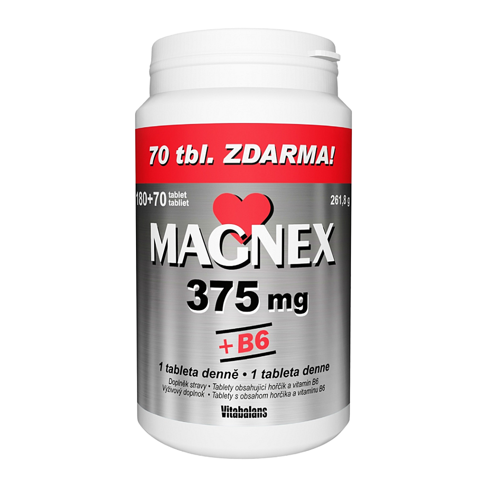 MAGNEX 375 mg + vitamín B6 250 tabliet