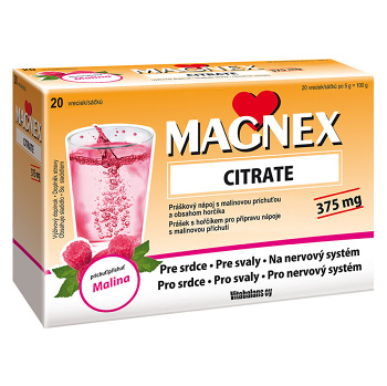 MAGNEX Citrate 375 mg powder 20 vrecúšok