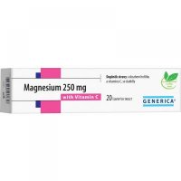 Generica Magnesium 250 mg s vitamínom C 20 šumivých tabliet