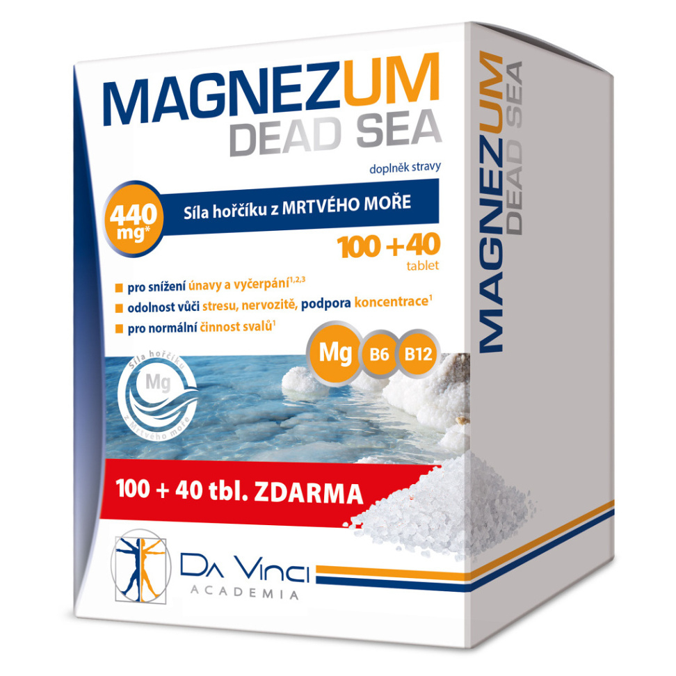 Da Vinci Academia Magnezum Dead Sea tablety s vysokým obsahom horčíka 140 tbl kúpite na Mojalekaren.sk