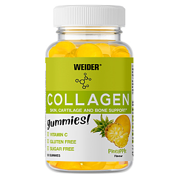 WEIDER Collagen Gummies kolagén a vitamín C ananás 50 kusov (Vitamín C) - Viaczložkové