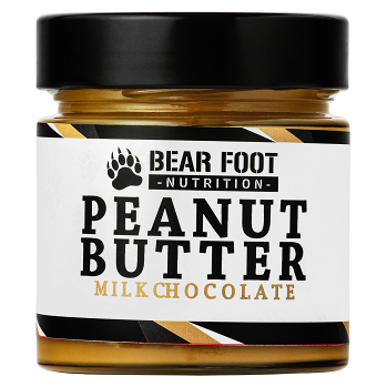 BEAR FOOT Peanut Butter, jemný arašidový krém s mliečnou čokoládou, 250 g, expirácie