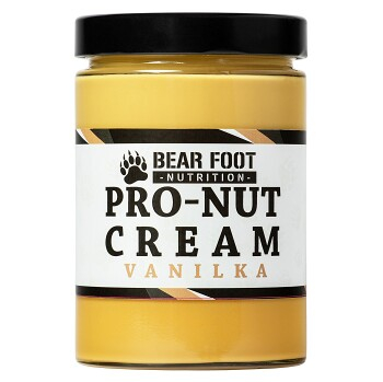 BEAR FOOT Pro-Nut Cream, arašidové maslo s proteínom, vanilka, 550 g