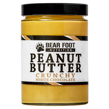 BEAR FOOT Peanut Butter, arašidový krém s bielou čokoládou a kúskami arašidov, 550 g