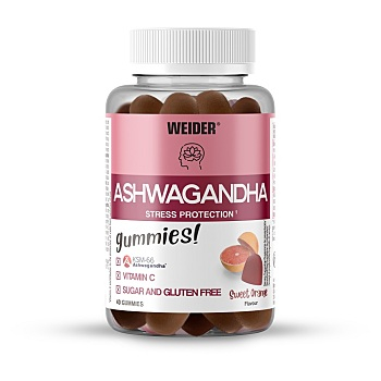 WEIDER Ashwagandha gumové cukríky s vitamínom C sweet orange 40 kusov (Výživové doplnky pre športovcov) - Viaczložkové