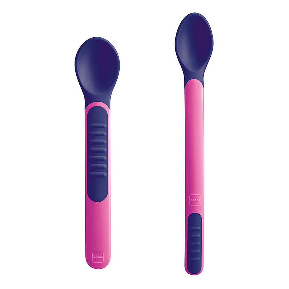 MAM Lyžičky feeding spoons & cover 6+m ružové 2 kusy
