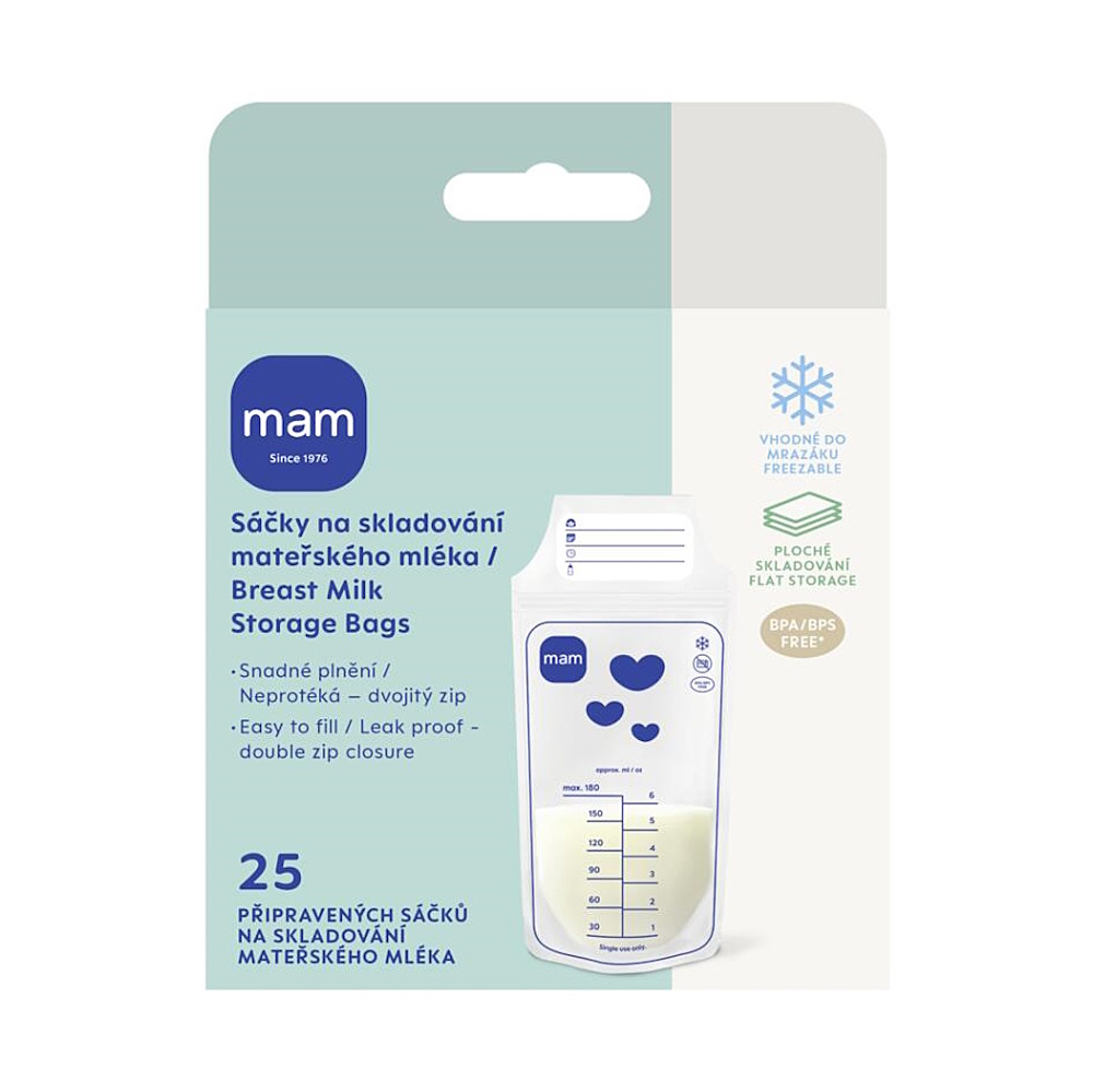 MAM Breast Milk Storage Bags vrecúška na uchovanie materského mlieka 25 ks