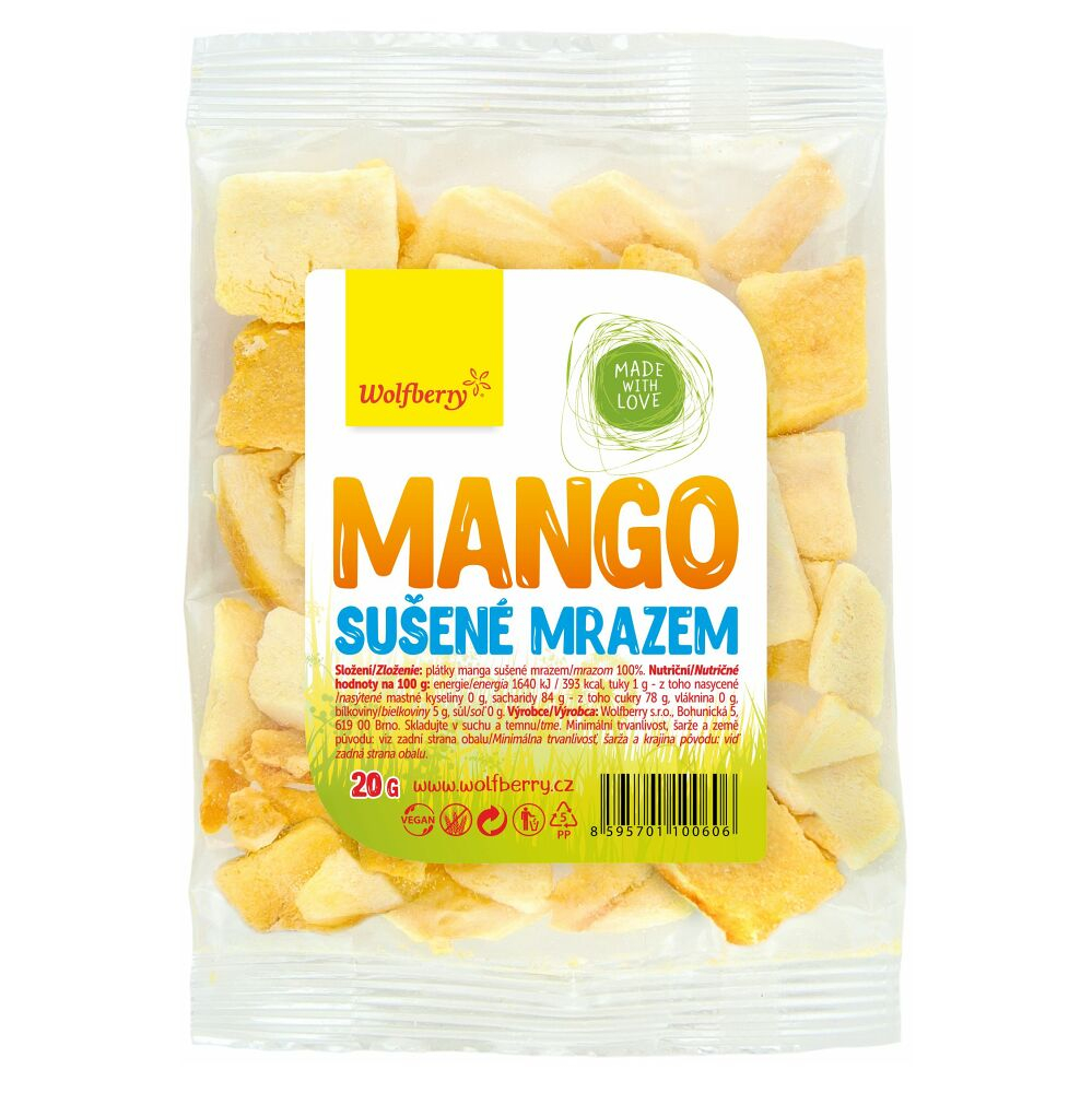 Wolfberry Mango lyofilizované mrazom sušené ovocie 20 g