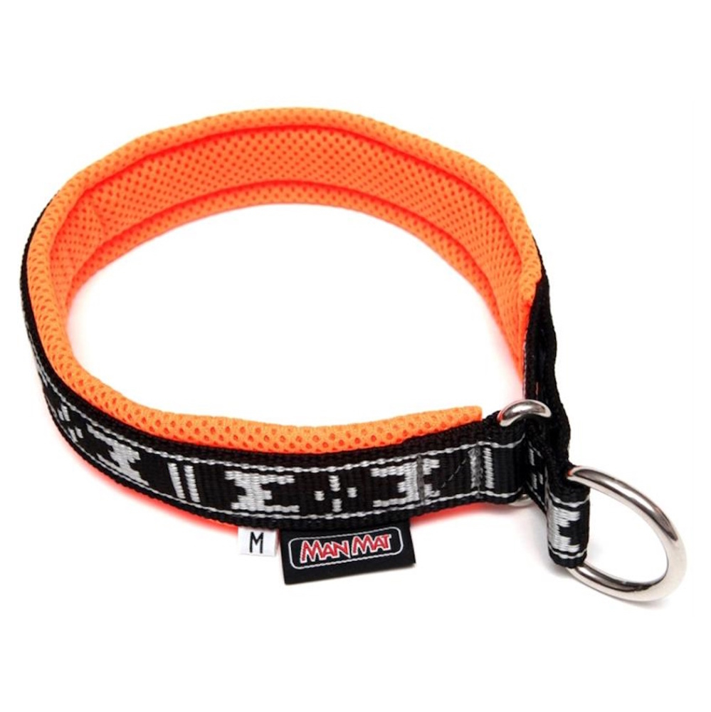 E-shop MANMAT Polstrovaný obojok pre psov oranžová 1 ks, Veľkosť: EXL