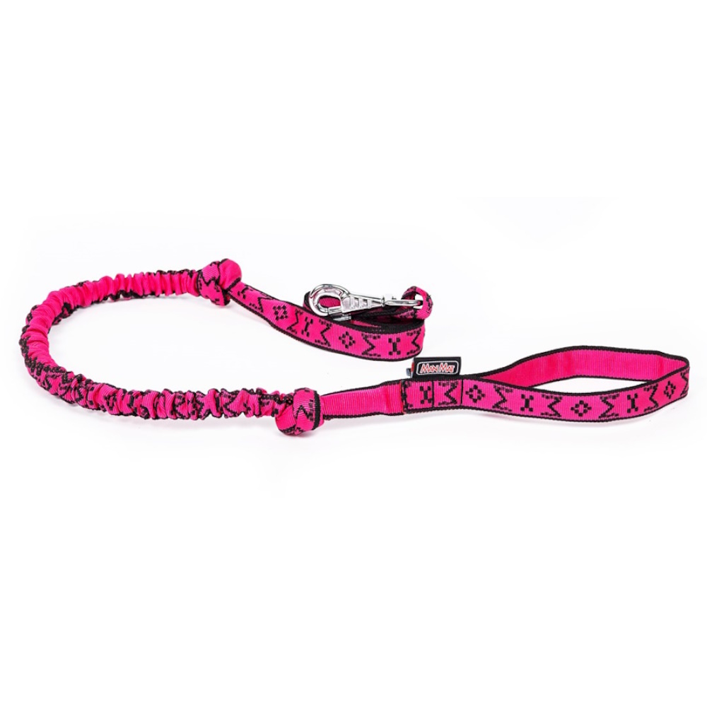 E-shop MANMAT Vodítko pre psov s amortizérom ružová 175-230 cm