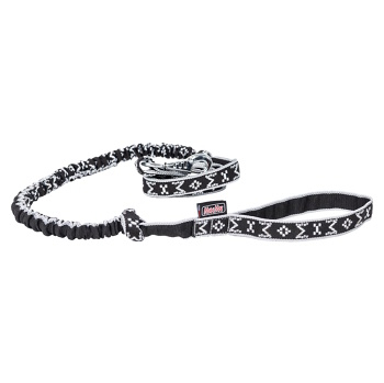 MANMAT Vodítko pre psov s amortizérom strieborná 175-230 cm (Obojky, postroje a vodítka pre psov)