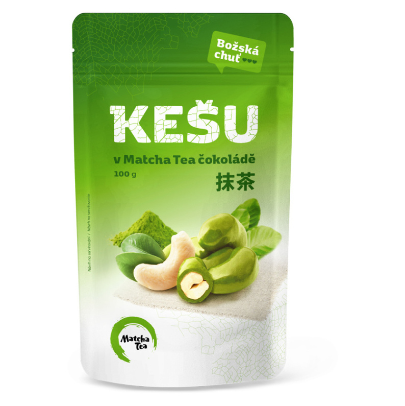 Matcha Tea Kešu v Matcha Tea čokoláde orechy v poleve s matchou 100 g