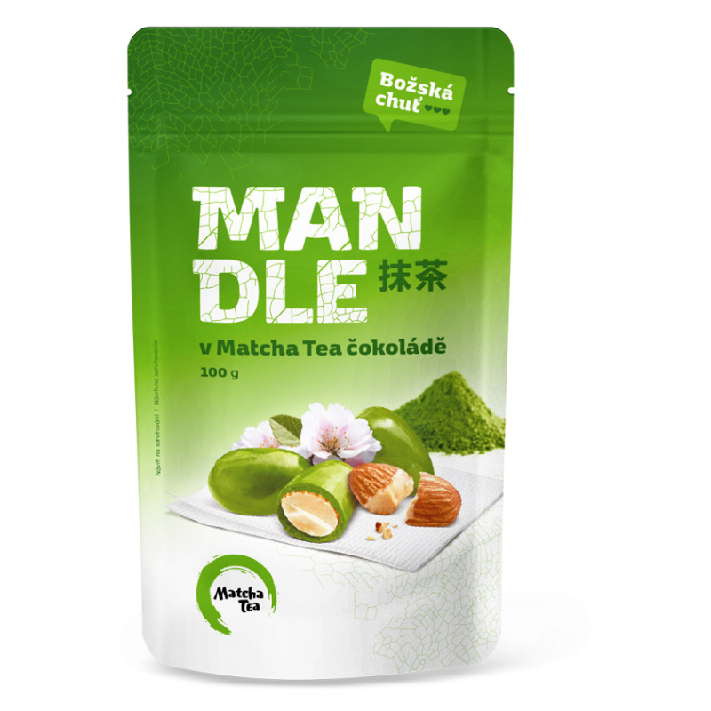 Matcha Tea Mandle v Matcha Tea čokoláde orechy v poleve s matchou 100 g