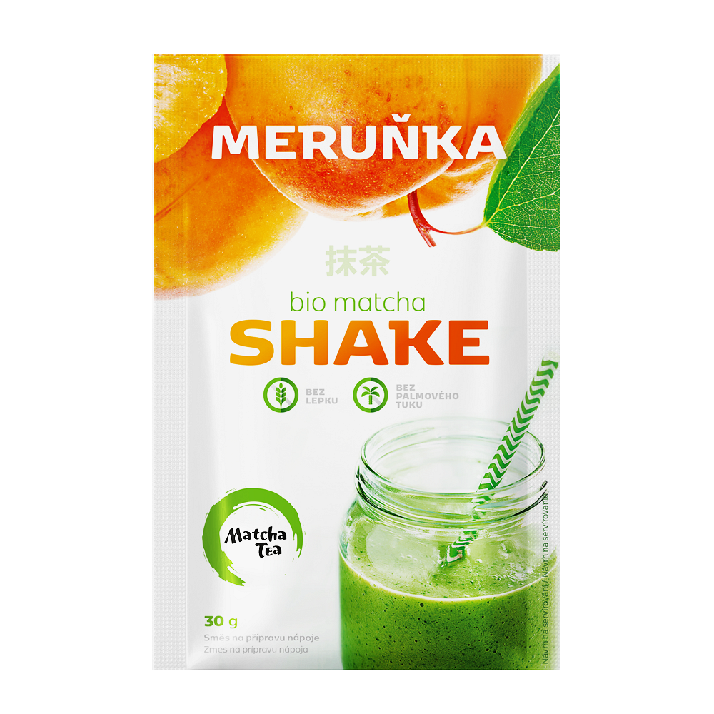 Matcha Tea Matcha Shake BIO prášok na prípravu nápoja s matchou príchuť Apricot 30 g
