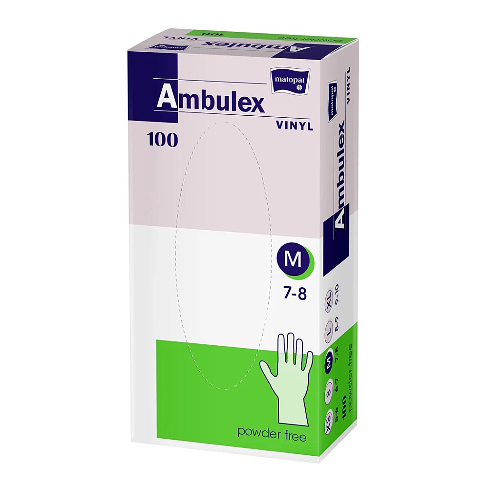 MATOPAT Ambulex Vinyl rukavice vinylové nepudrované M 100 kusov kúpite na Mojalekaren.sk