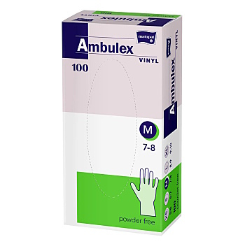 MATOPAT Ambulex Vinyl rukavice vinylové nepudrované M 100 kusov (Vyšetrovacie rukavice) - Ochranný, Jednorázové, vyšetrovacie, Nesterilné, Nepudrované