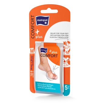 MATOPAT Comfort Plus hydrokoloidná náplasť M 29 x 59 mm 5 kusov (Náplaste) - Hydrokoloidné