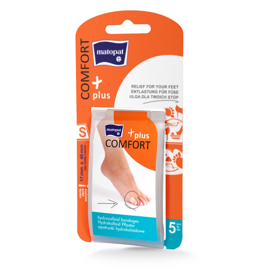 MATOPAT Comfort Plus hydrokoloidná náplasť S 17 x 48 mm 5 kusov