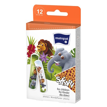 MATOPAT Safari náplasť 19 x 76 mm 12 kusov (Náplaste)