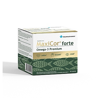 MAXICOR Forte omega 3 premium 90 kapsúl (Srdce, cholesterol) - Viaczložkové