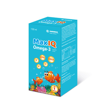 MaxIQ Omega-3 sirup od 1 roku 150 ml, expirácie
