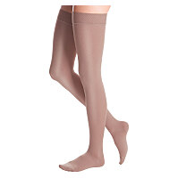 MAXIS BRILLANT Stehenné pančuchy s lemom (II. KT), Provedení: Pančuchy so špičkou, Veľkosť: 1, Délka: Krátká, Farba: Bronzová