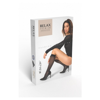 MAXIS Relax premium lýtkové pančuchy black magic, Veľkosť: S (Pančuchy na prevenciu žilových ochorení) - Elastické, Antibakteriálne, Lýtkové, Kompresné, Priedušné, Extra jemné, Tenké
