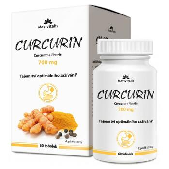 MAXIVITALIS Curcurin curcuma + piperín 700 mg 60 kapsúl