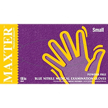 MAXTER UR bezprašné nitrilové rukavice veľkosti S 100 ks (Vyšetrovacie rukavice) - Jednorázové, vyšetrovacie, Nesterilné, Nepudrované