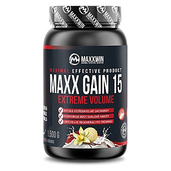 MAXXWIN Maxx gain 15 sacharidový nápoj príchuť vanilka 1500 g (Sacharidy, gainery)