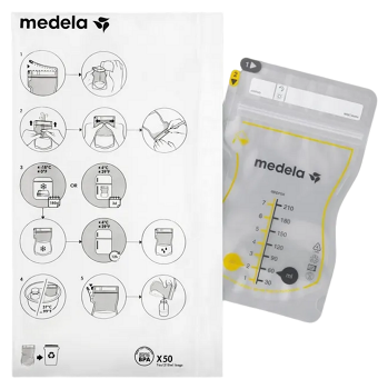MEDELA Easy Pour vrecká na skladovanie materského mlieka 50 kusov (Zásobníky na materské mlieko) - obrázok 3/3