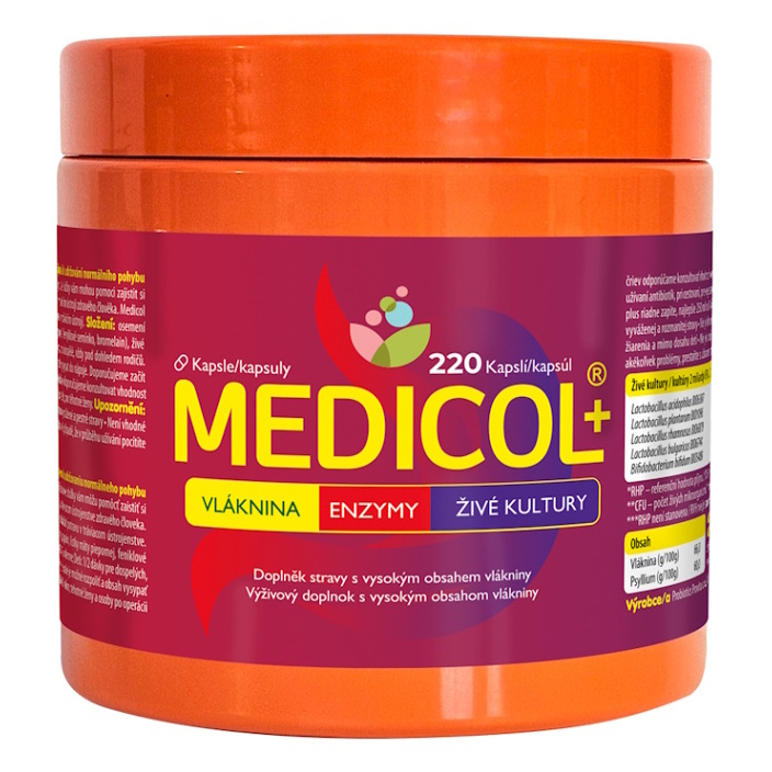 MEDICOL Plus - vláknina, enzýmy, živé kultúry 220cps kúpite na Mojalekaren.sk