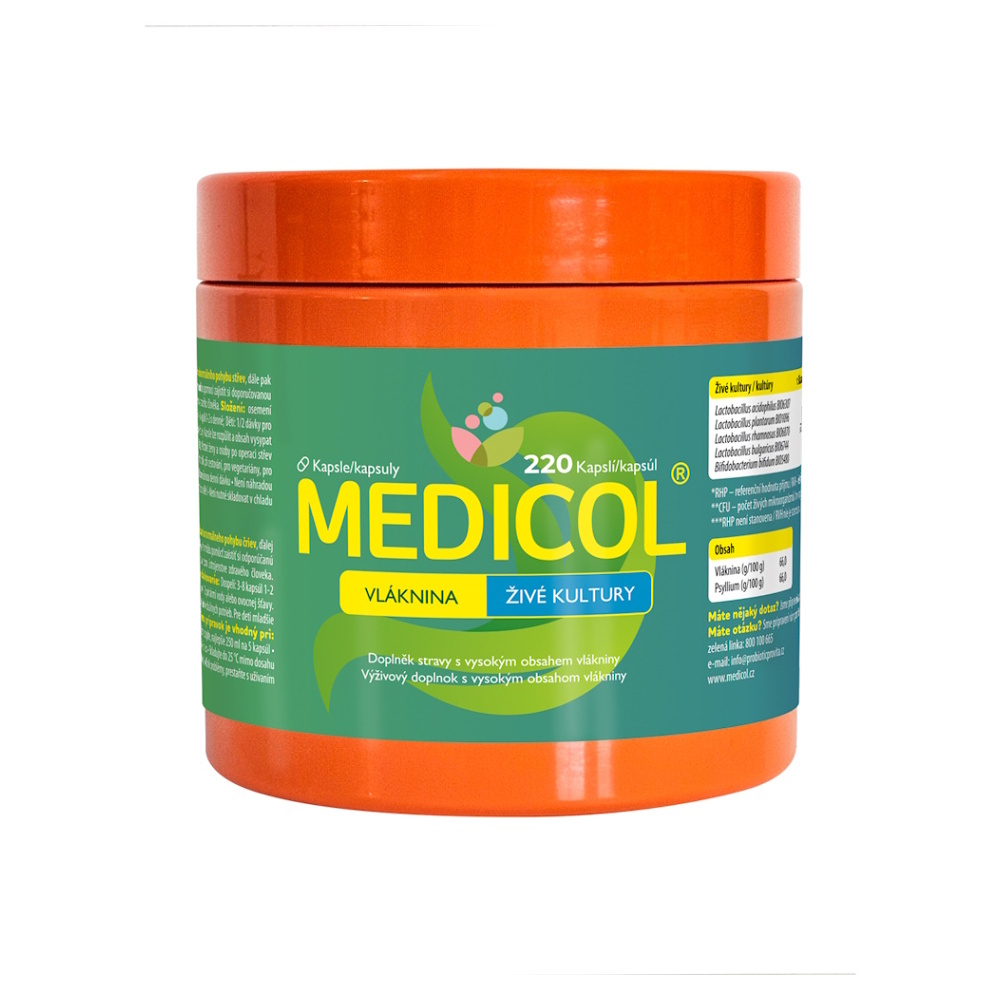 MEDICOL Vláknina, Živé kultúry 220 kapsúl kúpite na Mojalekaren.sk