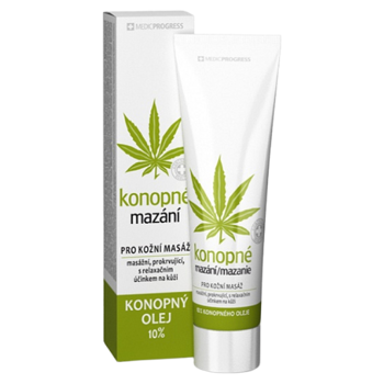 MEDICPROGRESS Konopné mazanie 10% konopného oleja 100 ml (Masážne balzamy, emulzie)