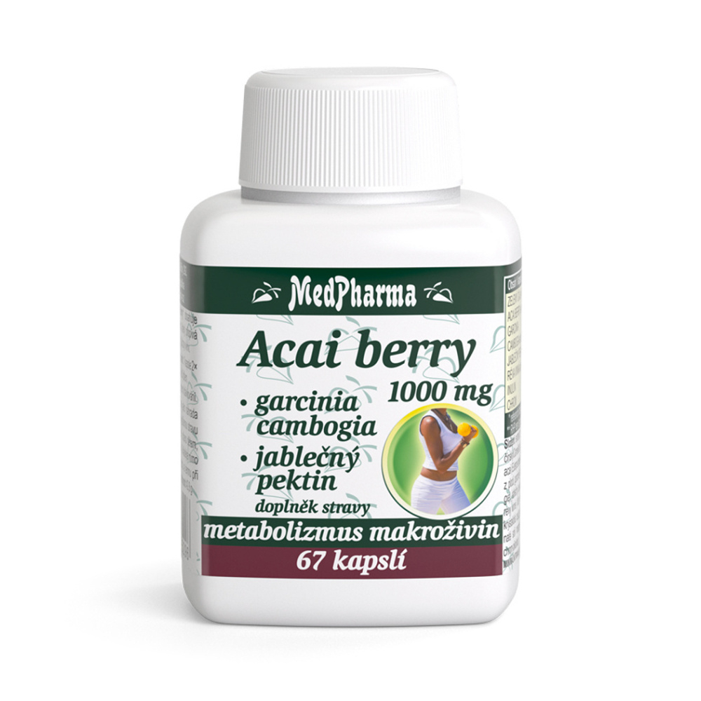MedPharma Acai berry 1000 mg kapsuly na udržanie normálnej hladiny cukru v krvi 67 cps