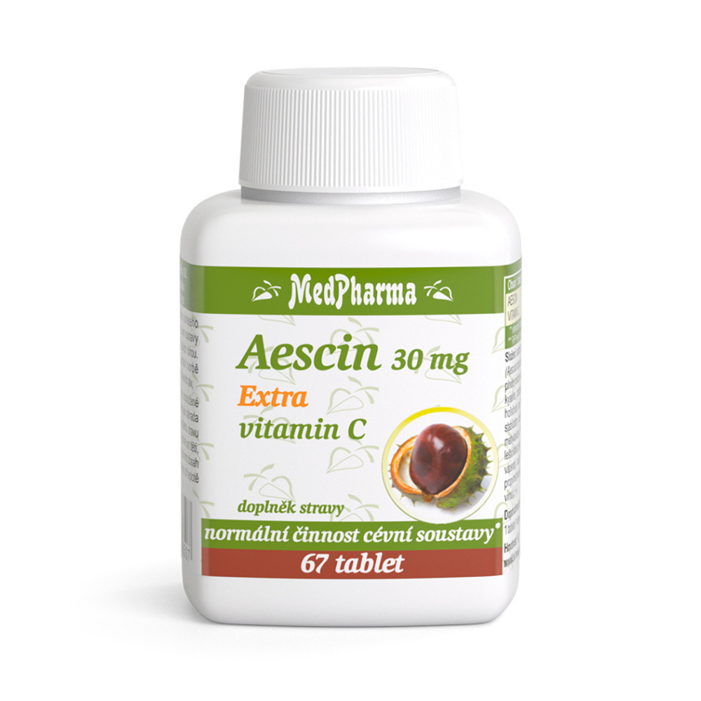 MedPharma Aescin 30 mg Extra vitamin C tablety na normálnu funkciu srdca a ciev 67 tbl kúpite na Mojalekaren.sk