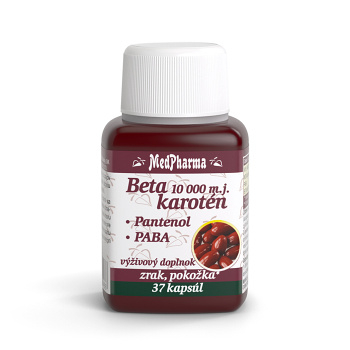 MEDPHARMA Beta karotén 10 000 m.j. pant. + PABA 37 kapsúl (Beta-karotén) - Jednozložkové