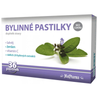 MEDPHARMA Bylinné pastilky bez cukru šalvia 36 ks MEDPHARMA Bylinné pastilky bez cukru šalvia 36 ks
