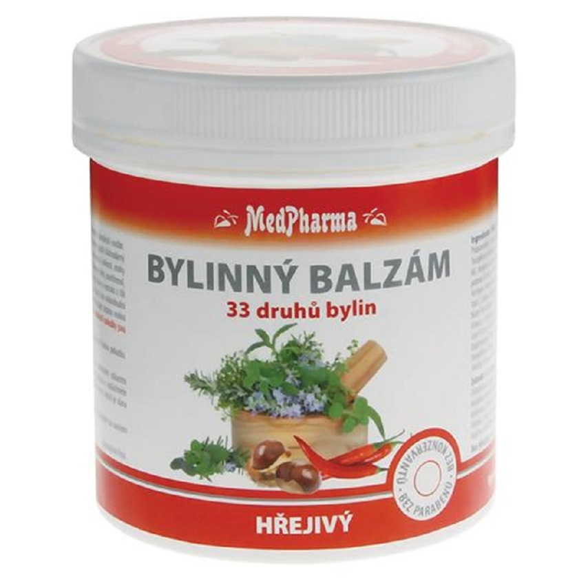 E-shop MEDPHARMA Bylinný balzam hrejivý, 33 druhov bylín 250 ml