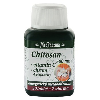 MEDPHARMA Chitosan 500 mg + vitamín C + chróm 37 tabliet