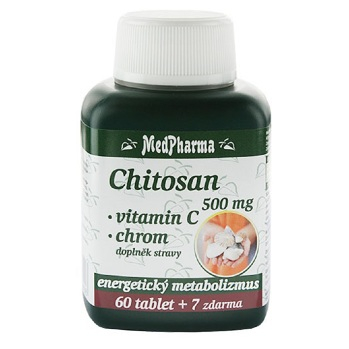 MEDPHARMA Chitosan 500 mg + vitamín C + chróm 67 tabliet