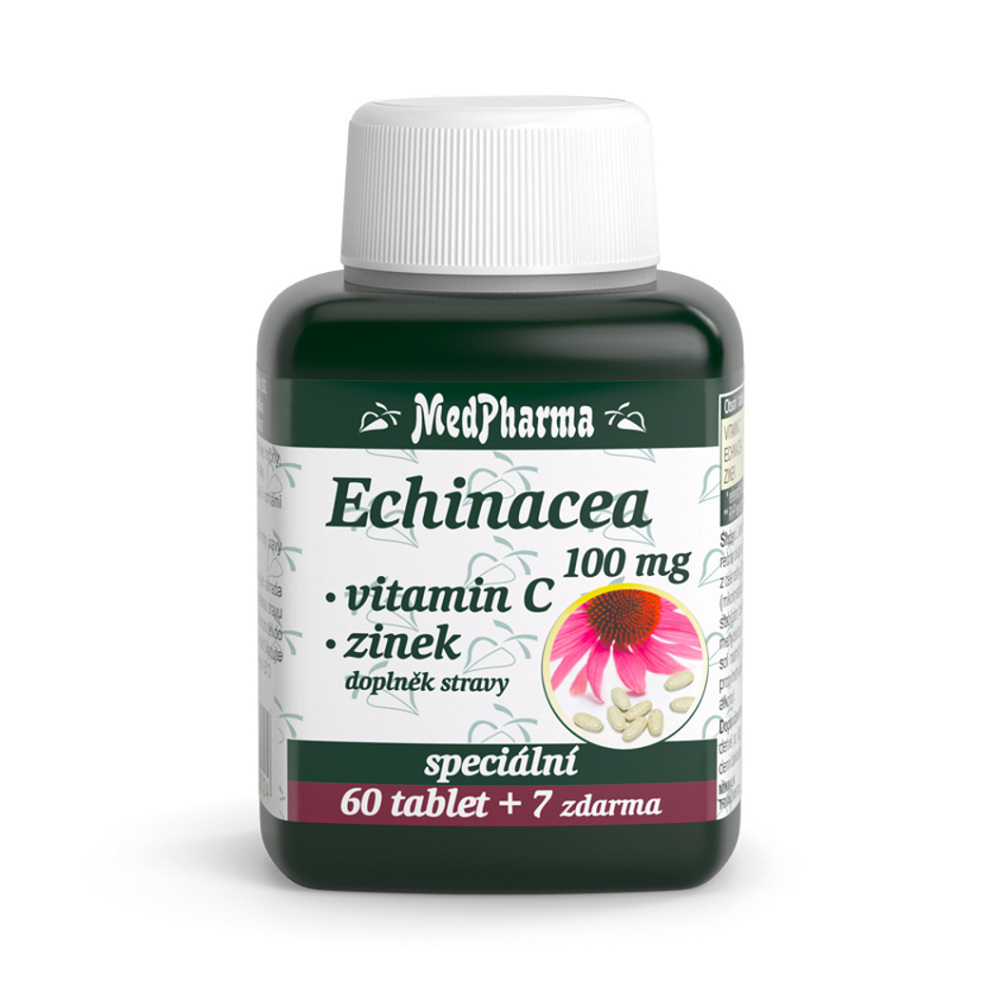 E-shop MEDPHARMA Echinacea 100 mg + vitamín C + zinok 67 tabliet