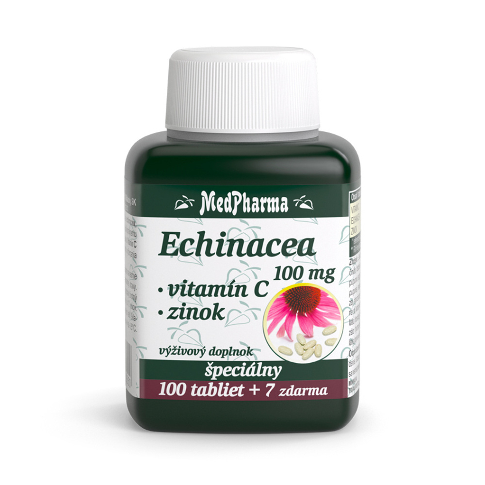 E-shop MEDPHARMA Echinacea 100 mg + vitamín C + zinok 107 tabliet