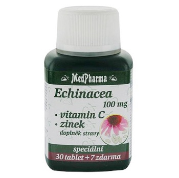 MEDPHARMA Echinacea 100 mg + vitamín C + zinok 37 tabliet