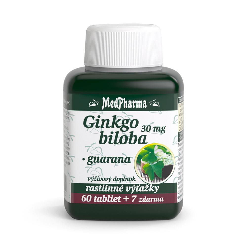 E-shop MEDPHARMA Ginkgo biloba + guarana 67 tabliet